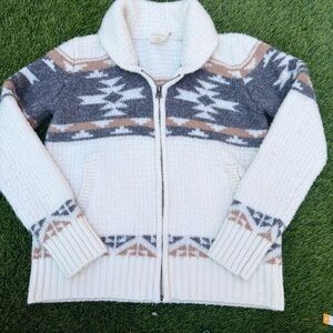 Faherty Wool & Cashmere Sweater designed by Native Artist B. Yellowtail